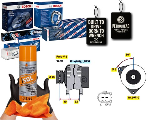 BOS0 986 - Генератор (14v 140a) audi a4 a6 allroad skoda sup #petrolhead pro+ kit4