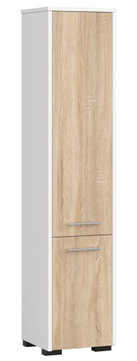 Skrinka kúpeľňový stĺpik FIN 2D biela-sonoma AKD