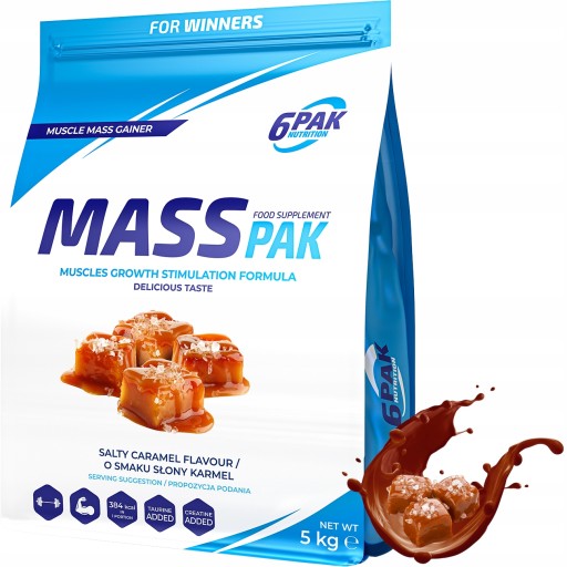 Гейнер порошок солена карамель 6PAK Nutrition 5000 г 5000 мл