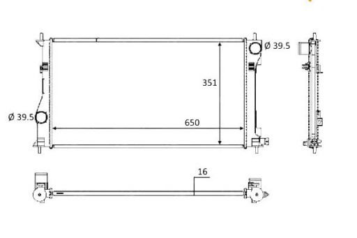 NRF-58558-ZS1 - Радіатор двигуна nrf 4221348541 45111ca000 su0030