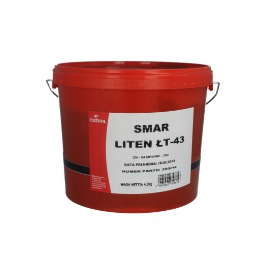 Смазка литиевая Orlen Liten lt-43, 4,5 кг