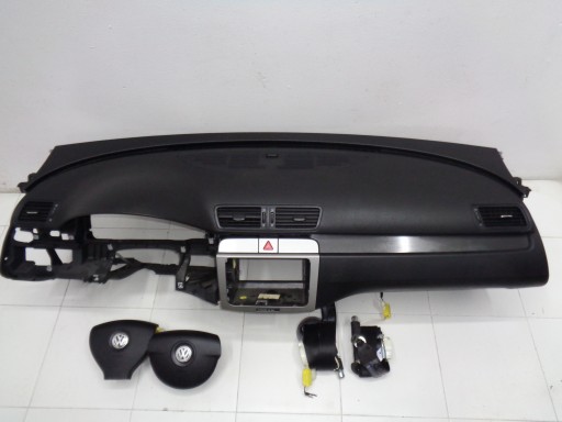 VW PASSAT B6 dashboard console airbags tension belts KOMPLET