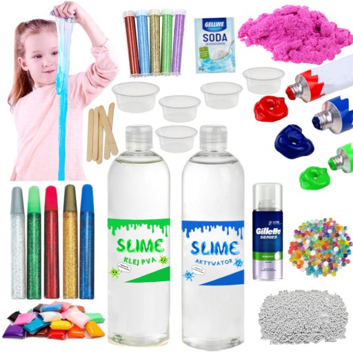 НАБІР КЛЕЙ ПВА SLIME XXL 13в1 ДЛЯ ВИГОТОВЛЕННЯ ГЛЮТІВ