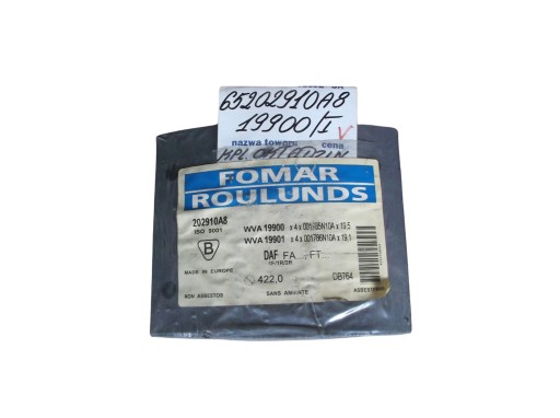 Fomar 65202910A8 1-БОЛЬШОЙ DAF 19900