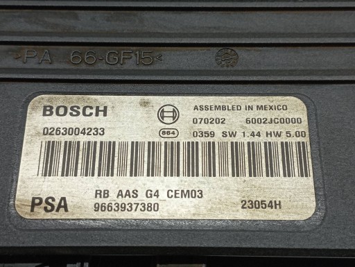 module PDC of the parking 9663937380 0263004233 Citroen C4 Picasso and (2006-2013)