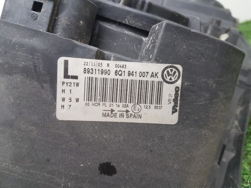 light left front LIFT VOLKSWAGEN POLO 4 6Q1941007AK
