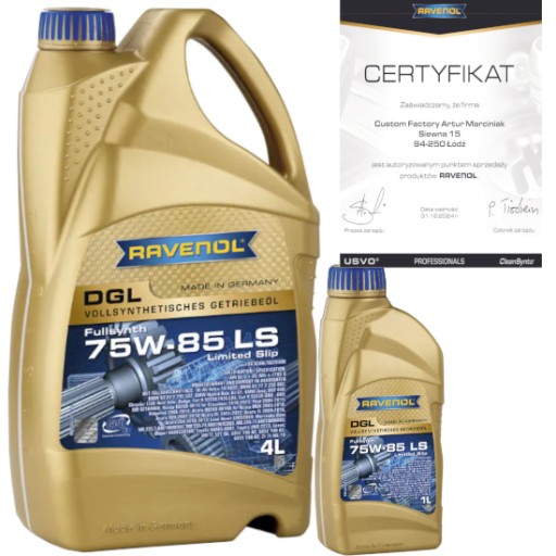 Ravenol dgl 75w85 ls gl-5 5л - трансмиссионное масло повышенного трения