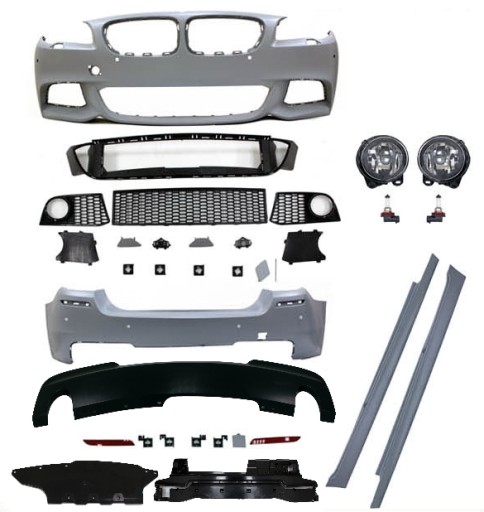 BMW F10 2010-2013 M ПАКЕТ КОМПЛЕКТНЫЙ БАМПЕР ПЕРЕД + ЗАДНИЙ + ПОРОГИ BODY НАБОР изображение 1