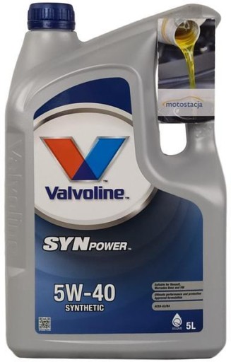 VALVOLINE SYNPOWER 5W-40 VW502.0/505 BMW LL-98 10L