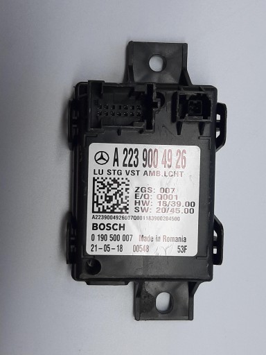 Модуль контроллера внешнего освещения mercedes-benz s-class w223 a2239004926