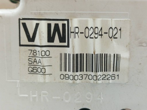 dials AUTOMAT HR-0294-021 78100-SAA-G600 Honda Jazz II (2002-2008)