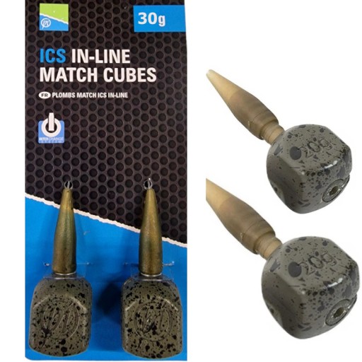 Ciężarki Wędkarskie Preston Bombka ICS In-Line Match Cube Ciężarki Wędkarskie Preston Bombka ICS In-Line Match Cube