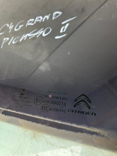 window door right rear part C4 GRAND PICASSO II 15R