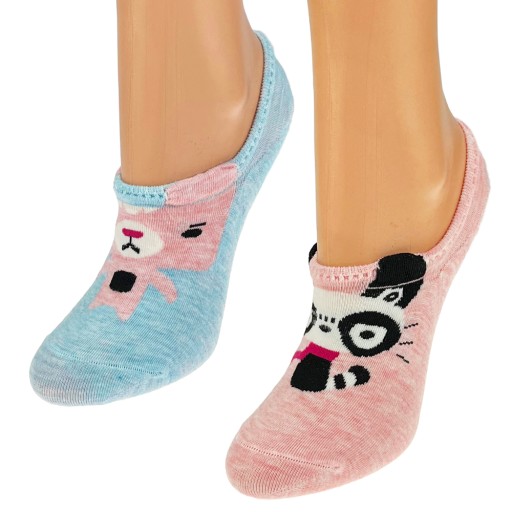 Ponožky dámske členkové ponožky vtipné 2 páry m15 36-38