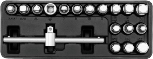 YATO НАБІР ГАЙКОВИХ КЛЮЧІВ ДЛЯ МАСЛЯНИХ ПРОБОК 18 ШТ.