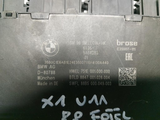 BMW iX1 X1 U11 module control unit seat 5A64DB3