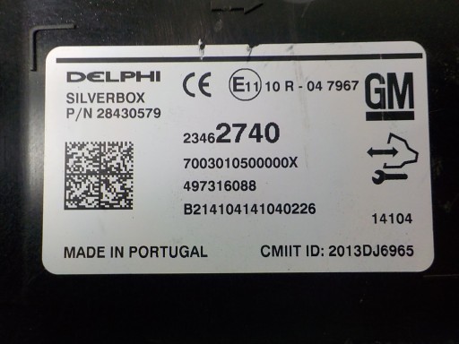 OPEL INSIGNIA module control unit navigation devices 28430579 23462740