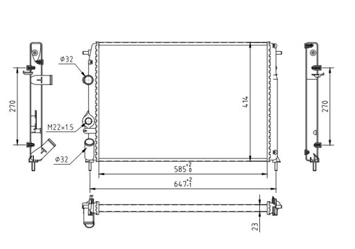 603 410 - РАДИАТОР МЕГАНЕ 1.6 16В 98-02