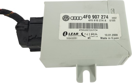 AUDI A6 C6 LIFT modulo Centralina pressione pneumatici, gomme TPMS 4F0907274