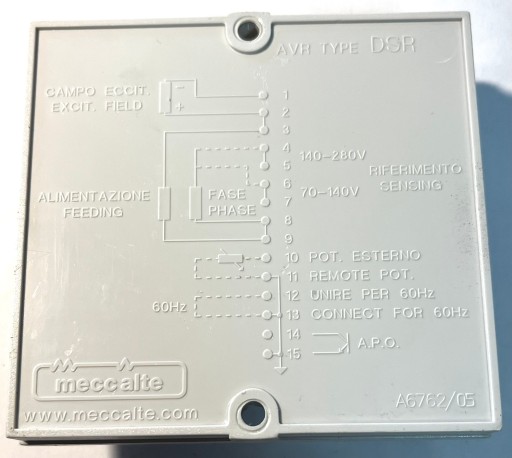 Jcb mecc alte a6762/05 стабілізатор напруги типу dsr регулятор jcb mecc alte a6762/05