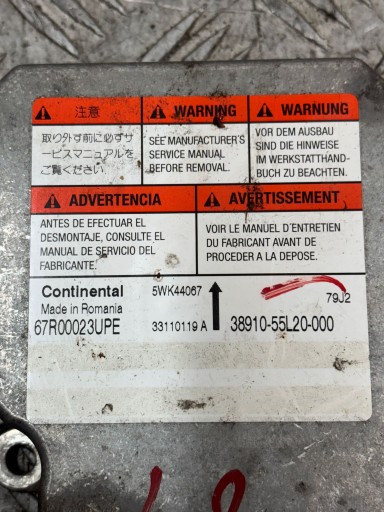 SENSOR Centralina airbag FIAT SEDICI SX4 38910-55L20-000