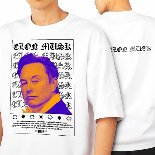 Pánske tričko BIELA ELON MUSK Vzory XL