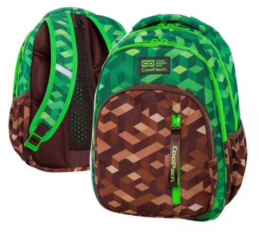 Рюкзак шкільний багатокамерний CoolPack Shades of brown and beige, Shades of green 27 л