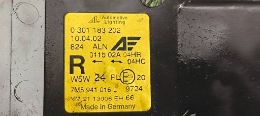 light right front EU 7M5941016L FORD GALAXY II