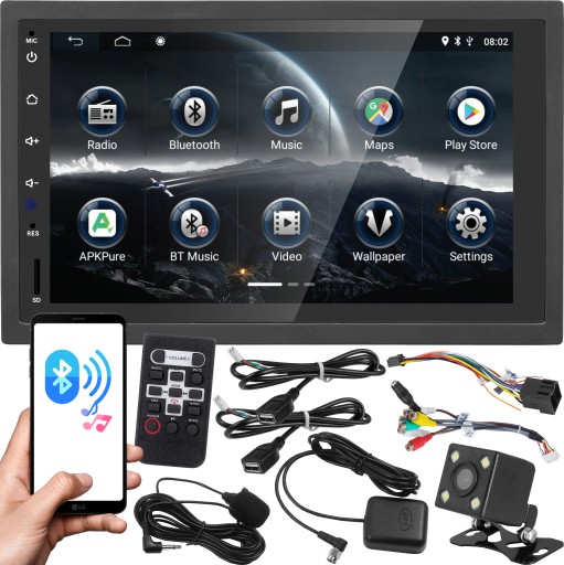 АВТОМОБІЛЬНИЙ РАДІОПРИЙМАЧ ANDROID 10 НАВІГАЦІЙНА USB-КАМЕРА