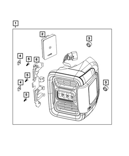 8252aa - ПРАВИЙ ЗАДНІЙ ЛІХТАР JEEP GLADIATOR JT КРІПЛЕННЯ