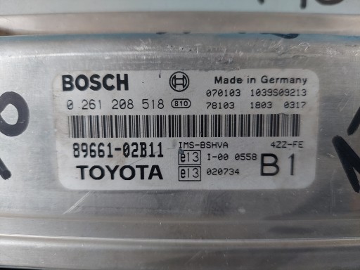 COROLLA E12 1.4 B 0 261208518 unité de commande électronique uce moteur