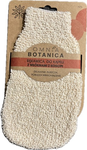 Rukavica do kúpeľa s konopnými vláknami exfoliačná Omnia Botanica