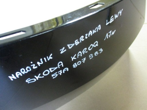 Ecke der Stoßstange links heck tylni Skoda Karoq 17r 57A807983