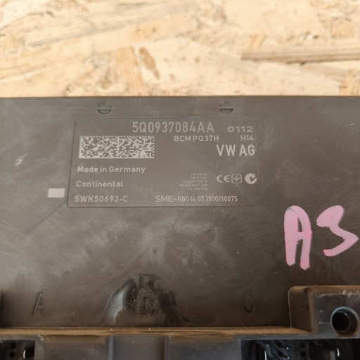 comfort control unit AUDI A3 8V 5Q0937084AA