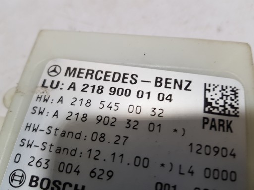 module control unit PDC MERCEDES W212 CLS W218 2189000104