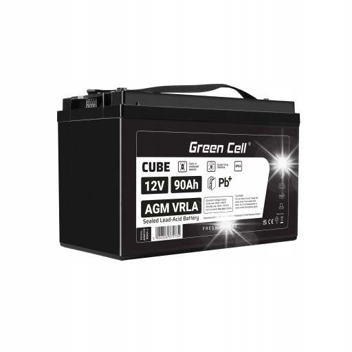 Акумулятор agm 12v 90ah vrla необслуговуваний для ups газонокосарки кемпер човни ваги