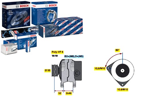 0 986 - Генератор bosch 5702a0 5705er 96408787 5702a1