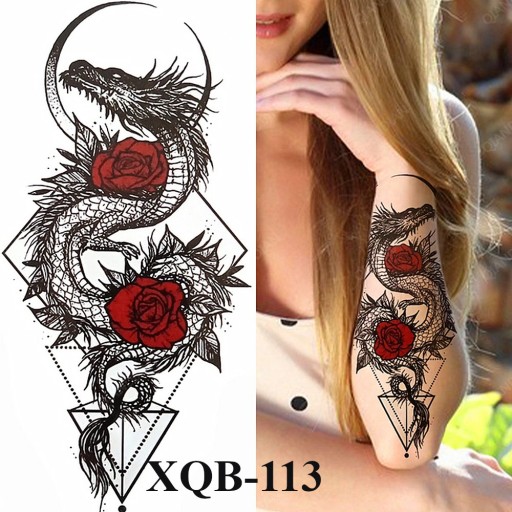 Tatuaż Zmywalny Kwiaty Tymczasowy Tm104 • Cena, Opinie - Allegro