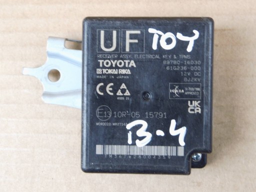 Toyota Corolla Cross module computer control unit KEY & TPMS 897B0-16030