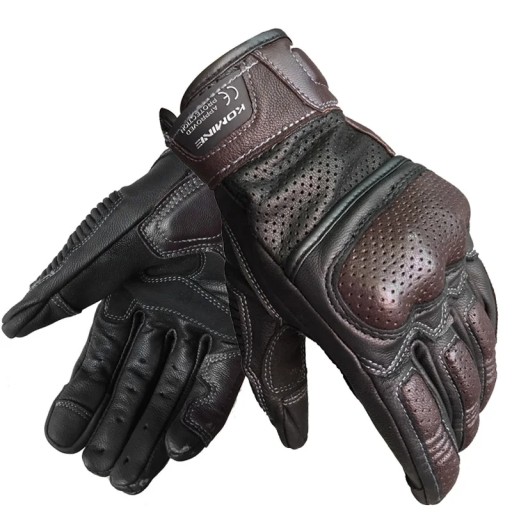 Ретро мотоциклетні рукавички коричневого кольору, розмір L,