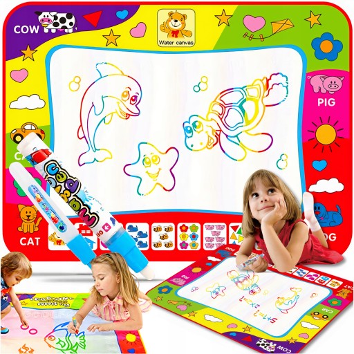ВЕЛИКИЙ НАВЧАЛЬНИЙ Килимок для малювання на воді + 2 РУЧКИ