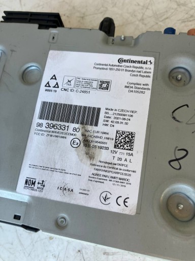 RADIO Navigation CITROEN C4 III NAC WAVE2 9839633180