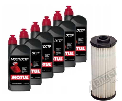 Масло motul dctf для новой коробки передач dsg 6л + фильтр hengst audi seat skoda vw