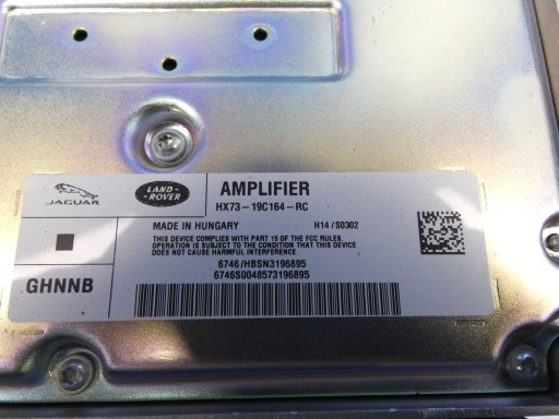 JAGUAR XE X760 XF II X260 amplifier AUDIO FABRYCZNY HARMAN