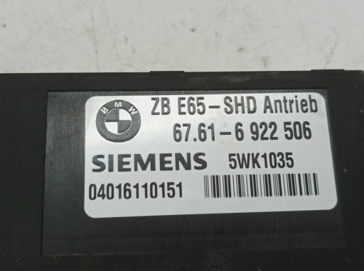 motor SZYBERDACHU 6922506 Bmw Seria 7 IV (2001-2008) E65/66/67/68