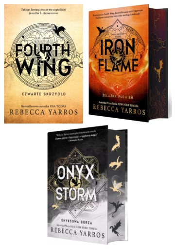 Fourth Wing, Iron Flame, Onyx Storm セット Fourth Wing, Iron Flame & ONYX STORM Sprayed Edge Hardback BUNDLE