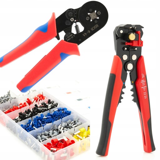 НАБОР ОБЖИМНЫХ ИНСТРУМЕНТОВ + ИНСТРУМЕНТ ДЛЯ ЗАЧИСТКИ ПРОВОДОВ