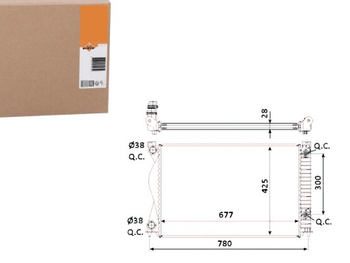 NRF58234/RS7 - РАДИАТОР ДВИГАТЕЛЯ NRF NRF, 58234