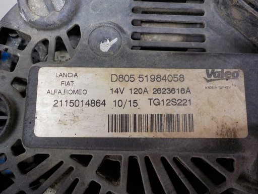 FIAT 500L 1.3 M-JET ALTERNATOR 51984058