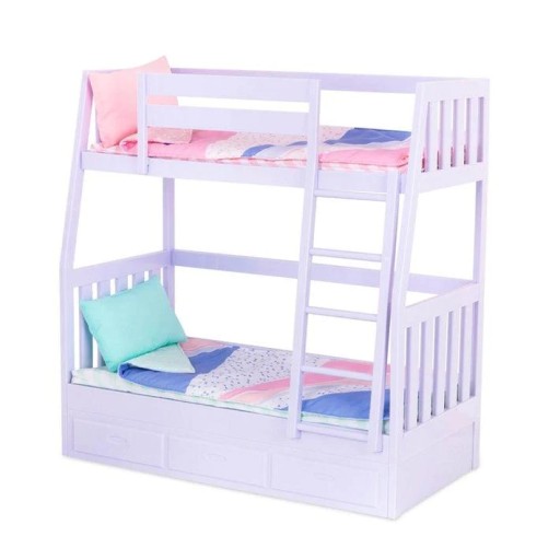 Our Generation: poschodová posteľ pre bábiky Dream Bunks Lilac